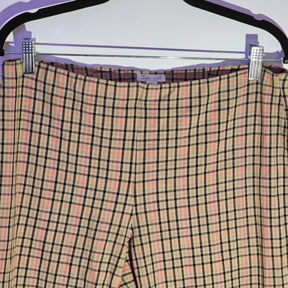 J.Jill Premium Bistretch Plaid Leggings Sz 10 Cotton Blend Grunge Soft Alt Emo - Picture 2 of 6